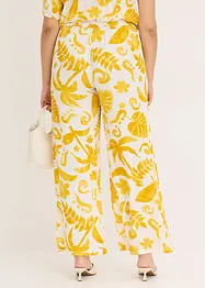 Pantalon large imprimé en viscose texturée, bonprix