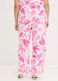 Pantalon large imprimé en viscose texturée, bonprix