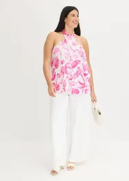 Top à dos nu en viscose texturée, bonprix