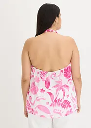 Top à dos nu en viscose texturée, bonprix