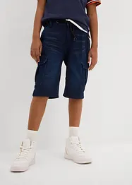 Bermuda jean en molleton, Regular, bonprix