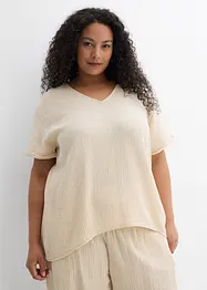 Tunique à manches courtes en gaze de coton, bonprix