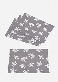 Lot de 4 sets de table en coton à imprimé floral, bonprix