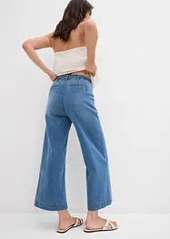 Jean large raccourci, taille haute élastiquée, bonprix