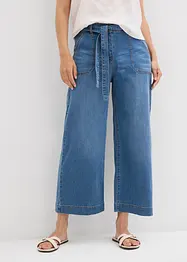 Jean large raccourci, taille haute élastiquée, bonprix