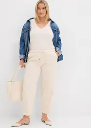Jean barrel taille mi-haute élastiquée, bonprix