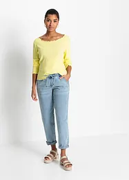 Jean barrel taille mi-haute élastiquée, bonprix