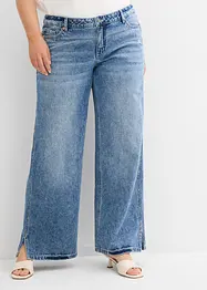 Jean droit et ample, taille mi-haute, peu extensible, bonprix