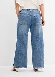 Jean droit et ample, taille mi-haute, peu extensible, bonprix