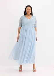 Robe longue avec broderie en sequins, bonprix