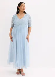 Robe longue avec broderie en sequins, bonprix