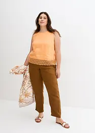 Pantalon taille élastiquée 100 % lin, bonprix