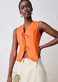 Blouse sans manches 100% lin, bonprix