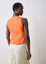 Blouse sans manches 100% lin, bonprix