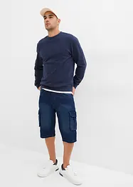 Bermuda cargo en jean, coupe loose, bonprix