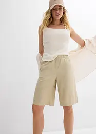 Bermuda en lin et viscose, taille haute, bonprix