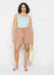 Short paper bag en lin, bonprix