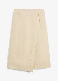Jupe portefeuille 100 % lin, bonprix