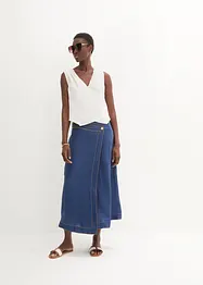 Blouse sans manches 100 % lin à encolure croisée, bonprix