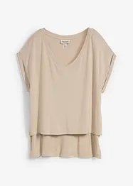 T-shirt fluide oversize en viscose mélangée, bonprix