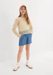 Short 100% coton avec taille élastiquée, bonprix