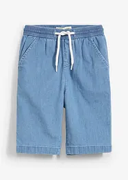 Bermuda en jean Regular à taille élastiquée, bonprix