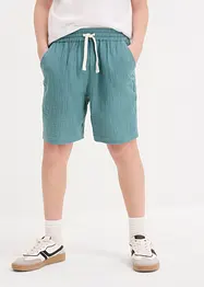 Short ample à taille élastiquée en gaze de coton légère, bonprix