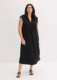 Robe en jersey piqué de viscose avec épaulettes, bonprix