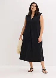 Robe en jersey piqué de viscose avec épaulettes, bonprix