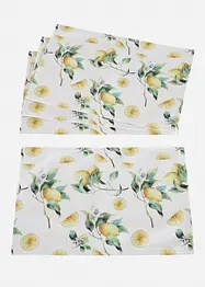 Set de table (4 pces) à imprimé citron, bonprix