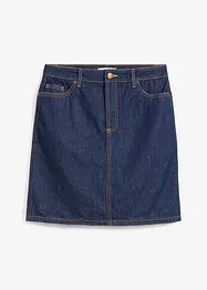 Jupe midi en jean, peu extensible, bonprix