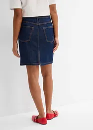 Jupe midi en jean, peu extensible, bonprix