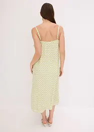 Robe midi à encolure volantée, bonprix