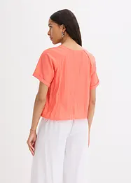Blouse manches courtes en viscose mélangée, bonprix