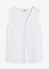 Blouse sans manches en lin mélangé, bonprix