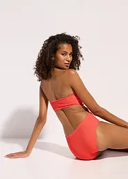 Maillot 1 pièce texturé à bretelles transparentes, bonprix