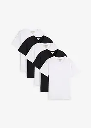 Lot de 5 T-shirts col V, bonprix