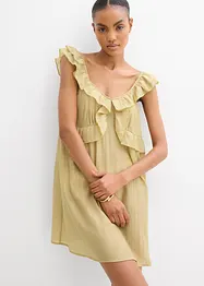 Robe courte et transparente à volants, bonprix