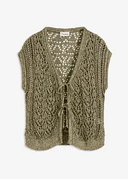 Gilet sans manches en maille ajourée, bonprix