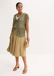 Gilet sans manches en maille ajourée, bonprix