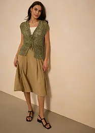 Gilet sans manches en maille ajourée, bonprix