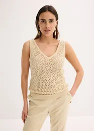 Top en maille ajourée, bonprix