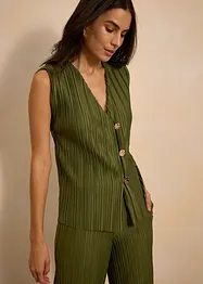 Top en jersey plissé, bonprix