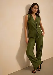 Top en jersey plissé, bonprix