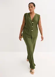Top en jersey plissé, bonprix