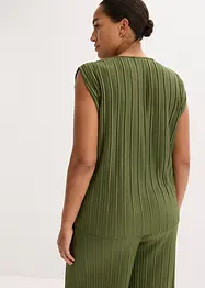 Top en jersey plissé, bonprix