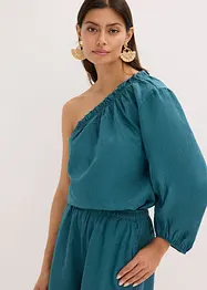 Blouse asymétrique en lin mélangé, bonprix