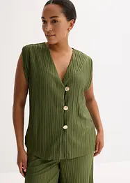 Top en jersey plissé, bonprix