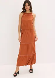 Robe longue avec empiècements au crochet, bonprix