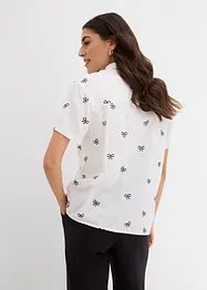 Blouse manches courtes en gaze de coton, bonprix